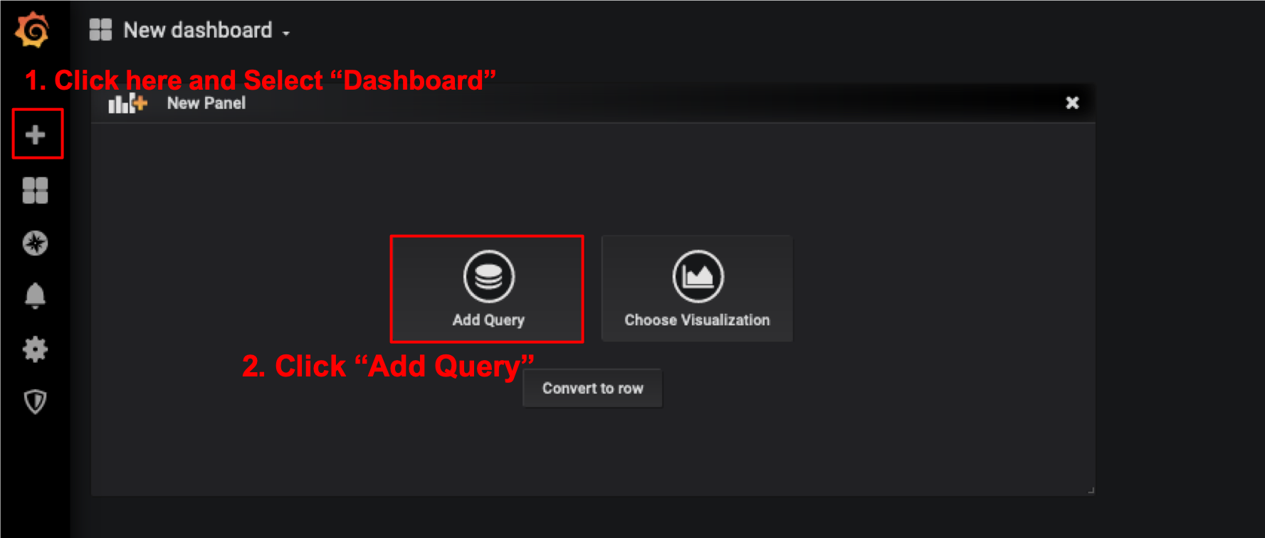 grafana add dashboard